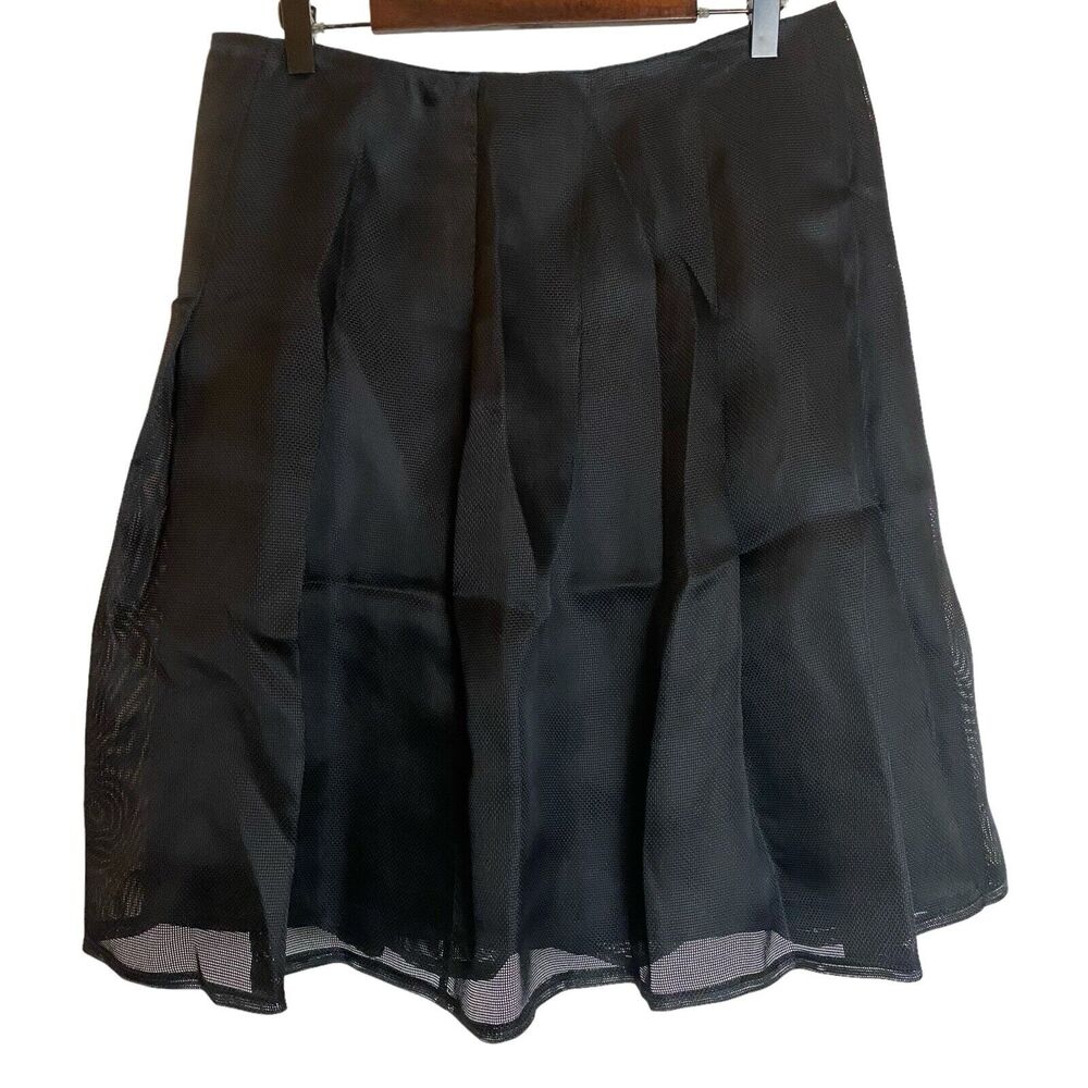 Kay Unger Silk Skirt Tulle Overlay Flare A Line‎ Size 10 Goth Punk Witchy Party